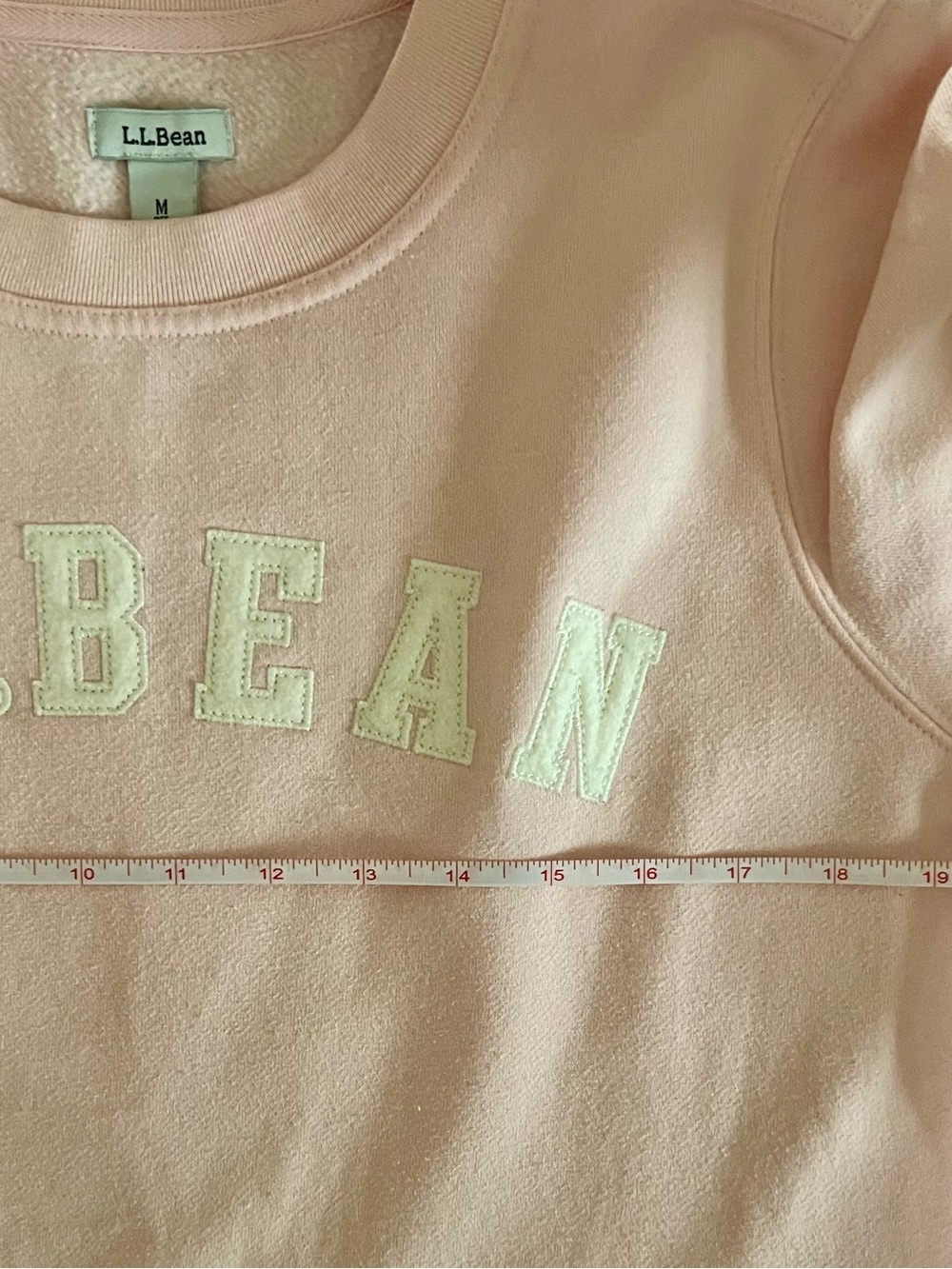 L.L. BEAN 1912 Heritage Logo Crewneck Powder Pink Sweatshirt - Picture 6 of 8
